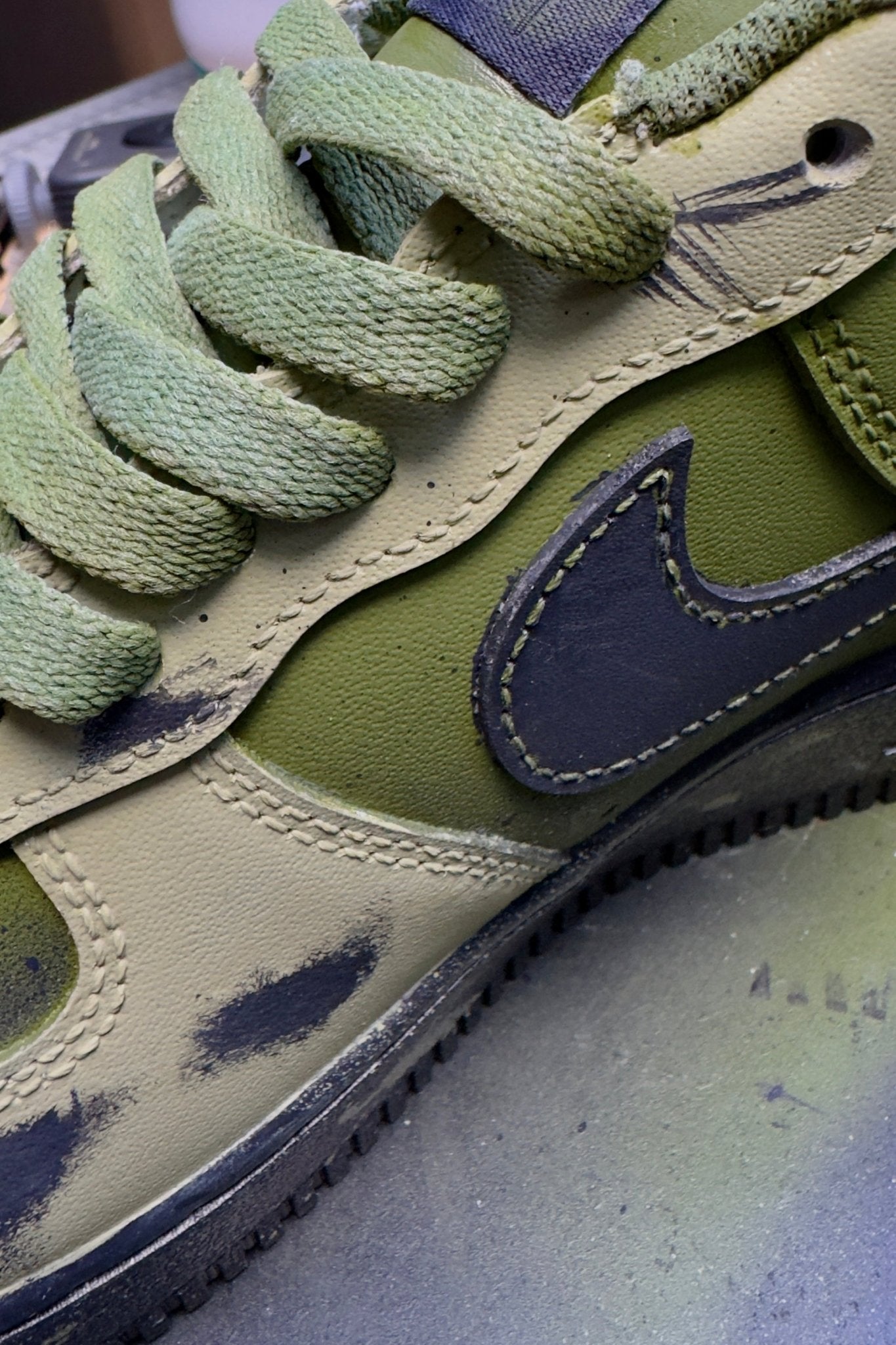 Nike Air Force 1 Custom Sneakers | Dystopian | Green - Custom Nike - Boundless Customs