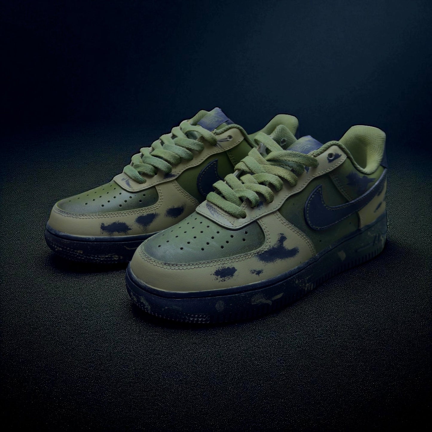 Nike Air Force 1 Custom Sneakers | Dystopian | Green - Custom Nike - Boundless Customs