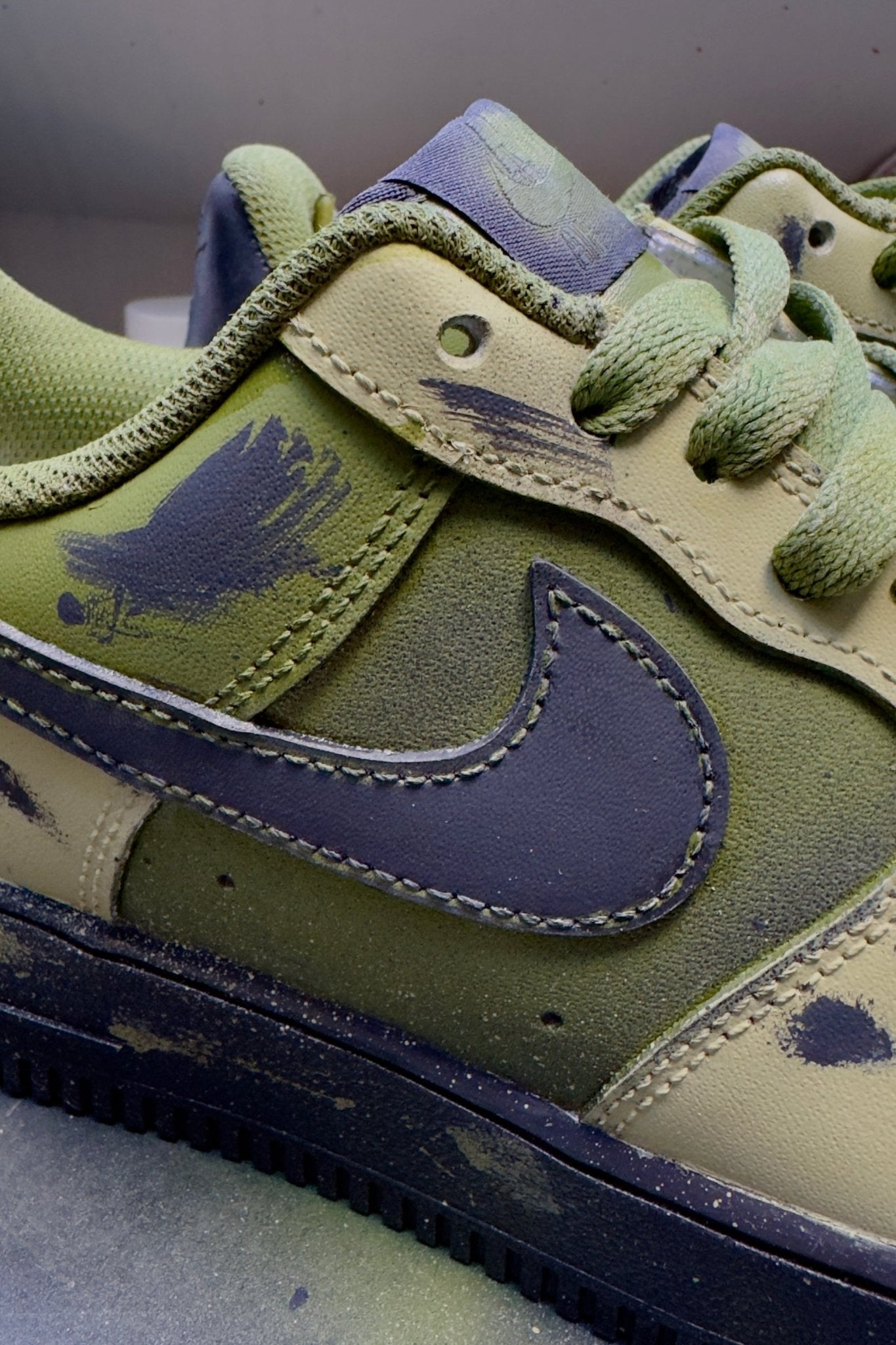 Nike Air Force 1 Custom Sneakers | Dystopian | Green - Custom Nike - Boundless Customs