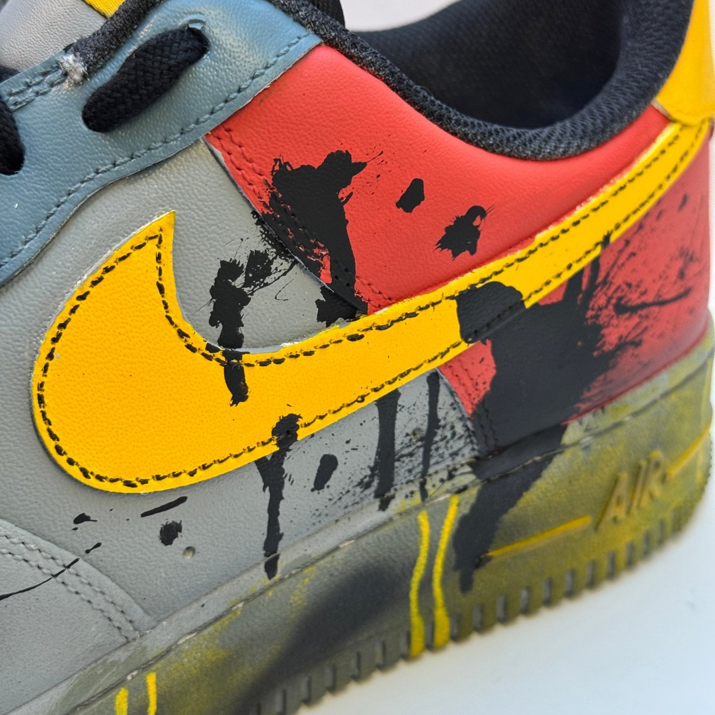 Nike Air Force 1 Custom Sneakers | Grime | Yellow - Custom Nike - Boundless Customs