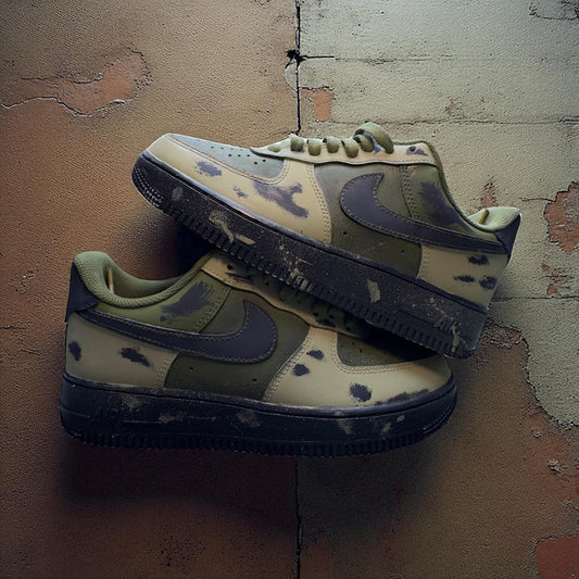 Nike Air Force 1 Custom Sneakers | Dystopian | Green - Custom Nike - Boundless Customs