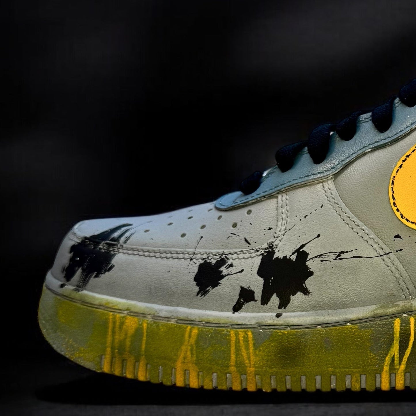 Nike Air Force 1 Custom Sneakers | Grime | Yellow - Custom Nike - Boundless Customs