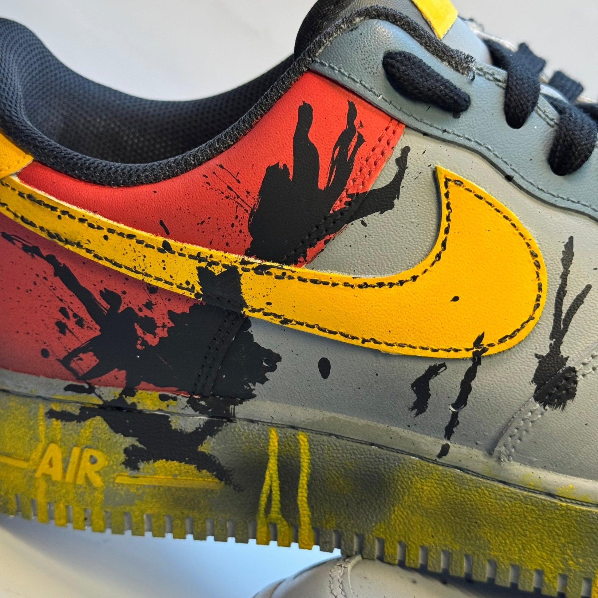 Nike Air Force 1 Custom Sneakers | Grime | Yellow - Custom Nike - Boundless Customs