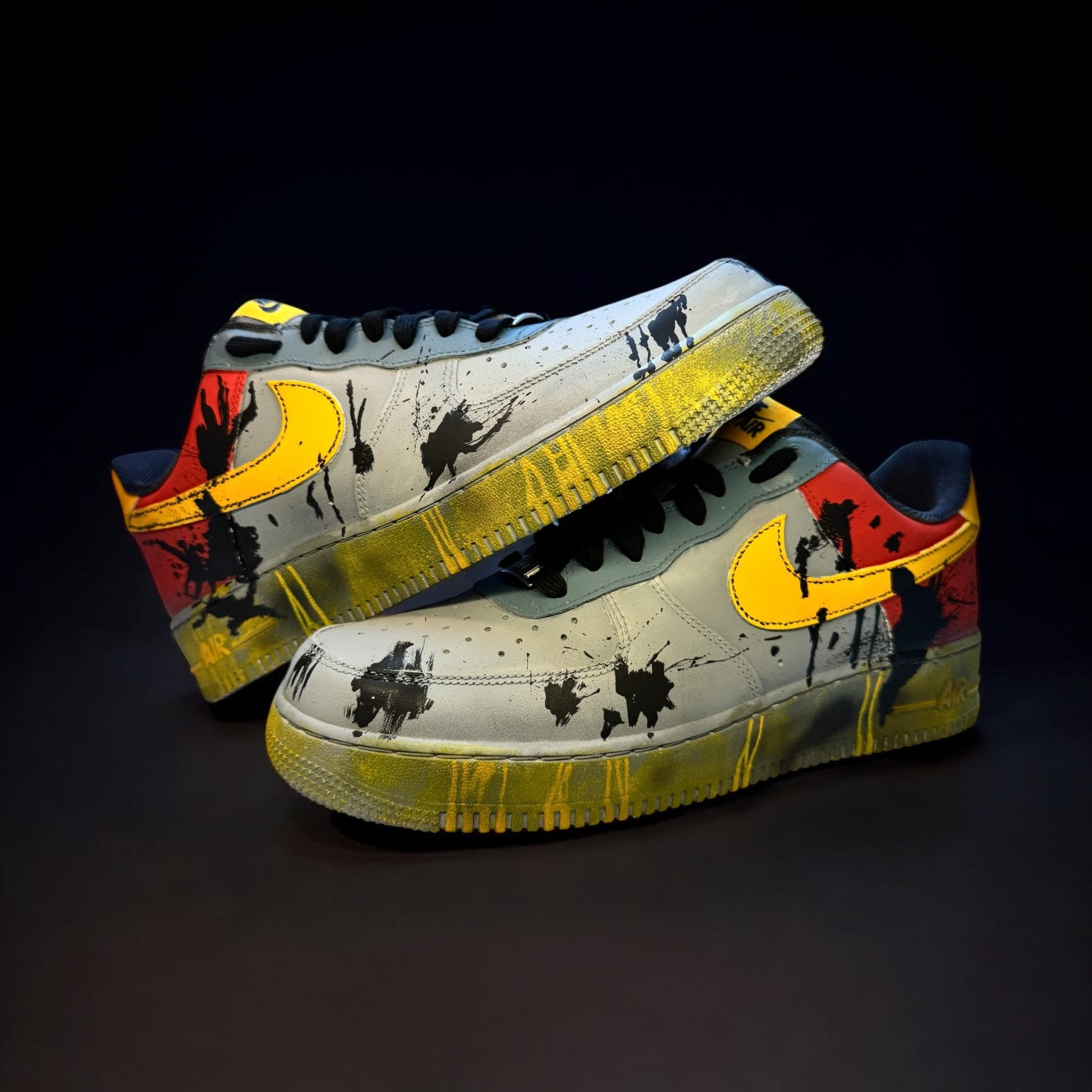 Nike Air Force 1 Custom Sneakers | Grime | Yellow - Custom Nike - Boundless Customs
